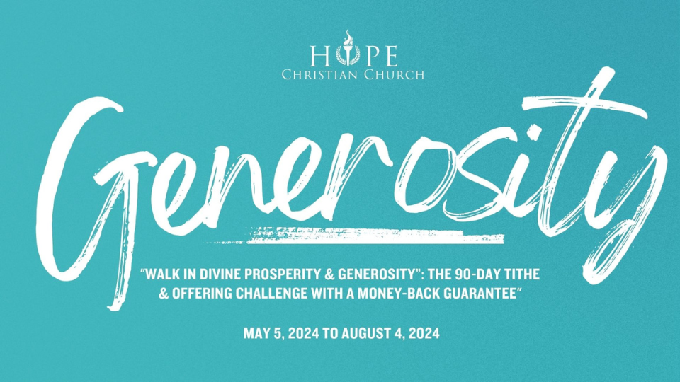 90 Day Tithing Challenge

May 5 - August 4, 2024
