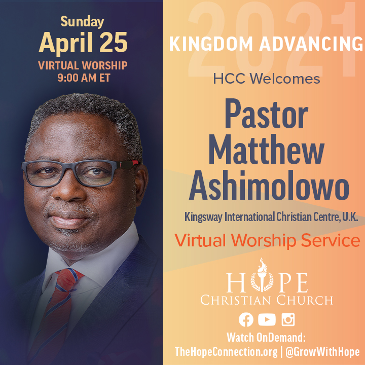 HCC Welcomes

Pastor Matthew Ashimolowo
