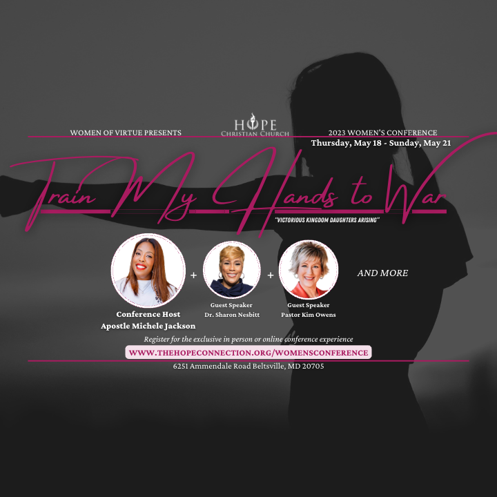 Train My Hands to War 2023 Women's Conference

May 18 - 21

