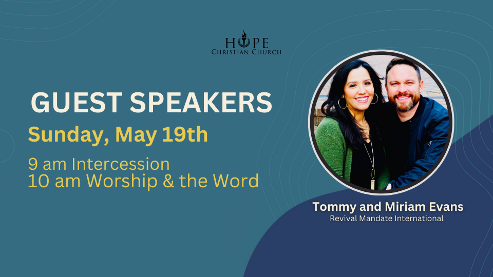 Tom and Miriam Evans | Sunday Worship Experience

May 19 | 10am
